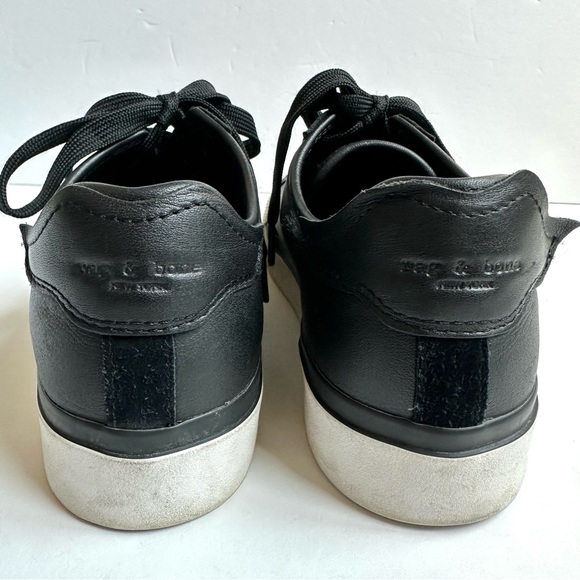 Rag & Bone RB Army Low Black Leather Sneaker 36.5 6.5 - Picture 5 of 14